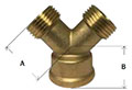 Brass Hose - Y Connector Diagram